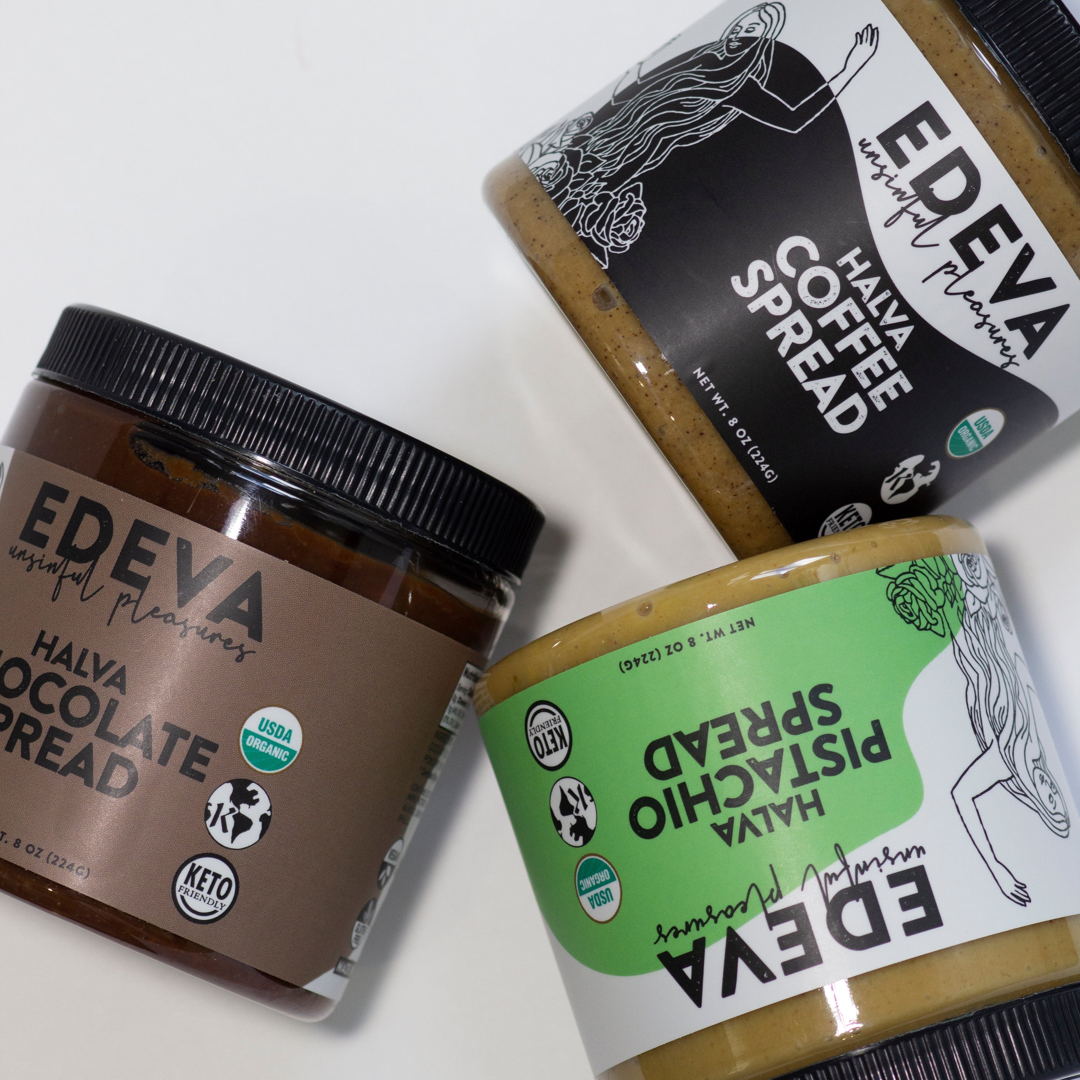 Assorted Halva Spread - Keto Friendly - 3 Jars – Edeva Snacks
