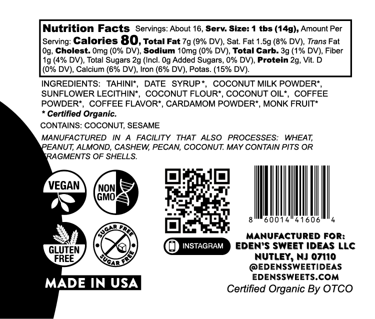 Coffee Cardamom Halva Spread