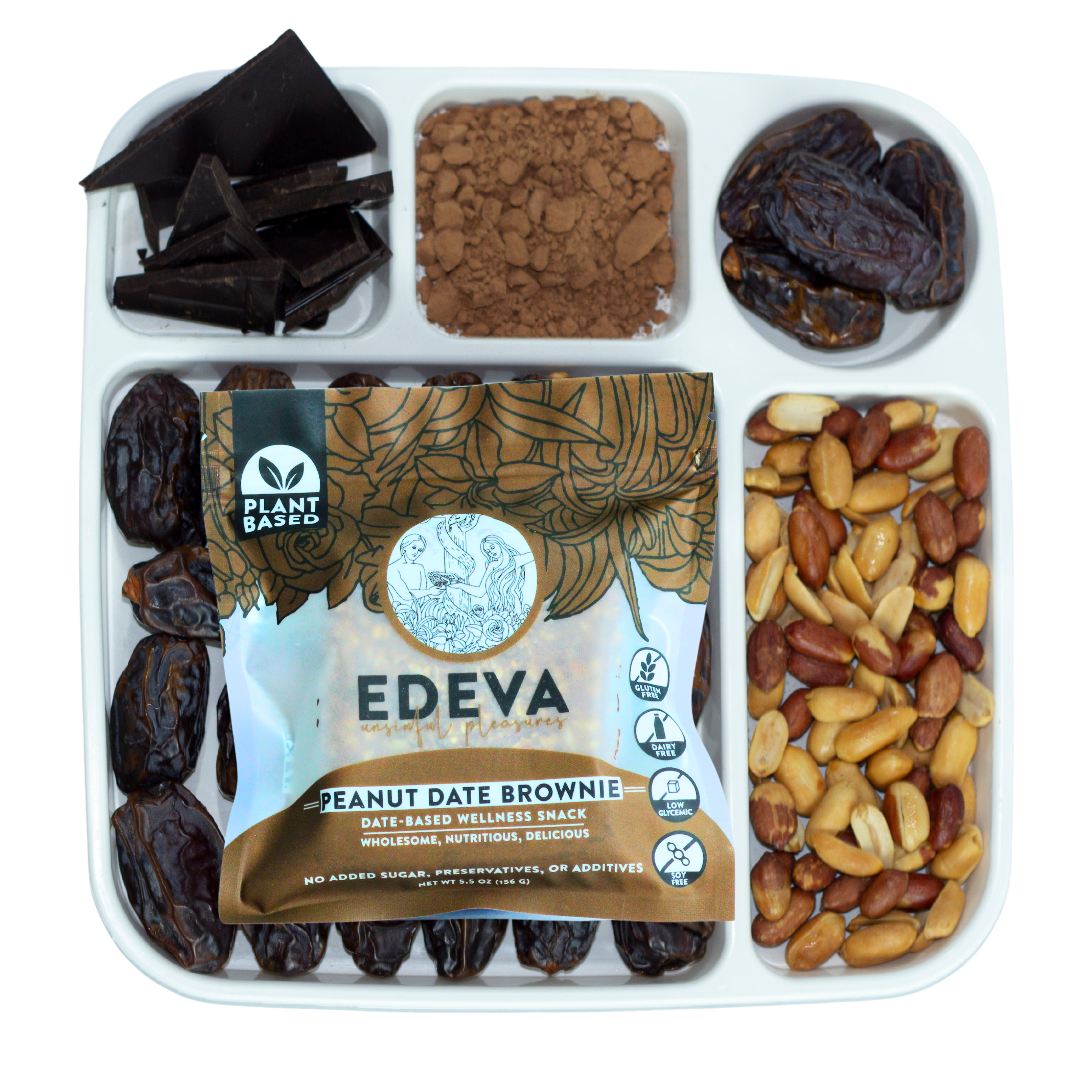 Peanut Date Brownie Wellness Bars