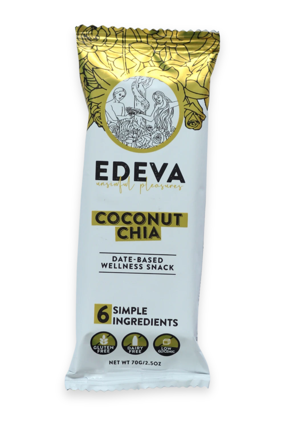 EDEVA Coconut Chia Date Bar package front