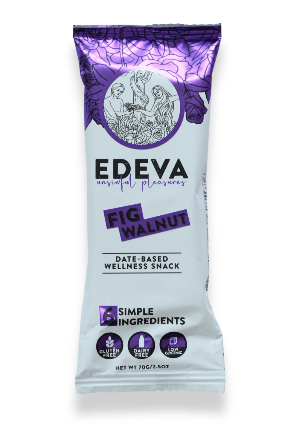 EDEVA Fig Walnut Date Bar package front
