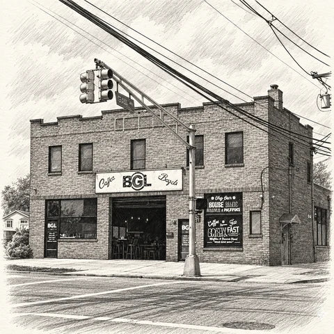 Sketch illustration of BGL in Nutley, New Jersey