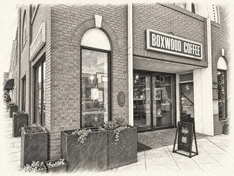 Sketch illustration of Boxwood Coffee — Summit at 17 Beechwood Rd, Summit, NJ 07901