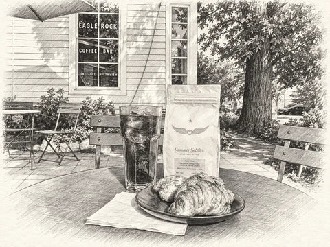 Sketch illustration of Eagle Rock Cafe in Montclair, New Jersey