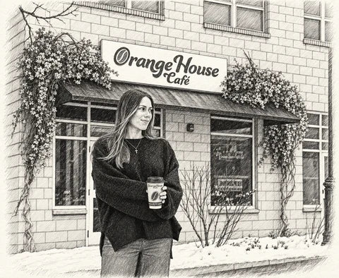 Sketch illustration of Orange House Cafe — Orange Train Station at 32 Lincoln Avenue, Orange, NJ 07050